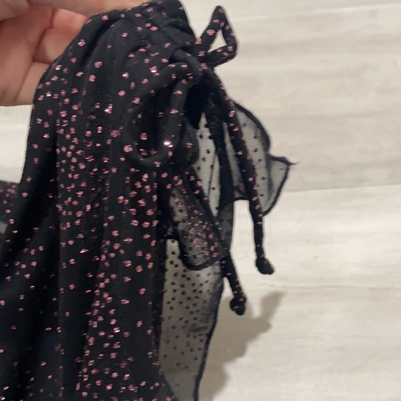 Vintage 90s Byer Too Black Midi Dress Sparkle, Size Medium - Picture 7 of 9